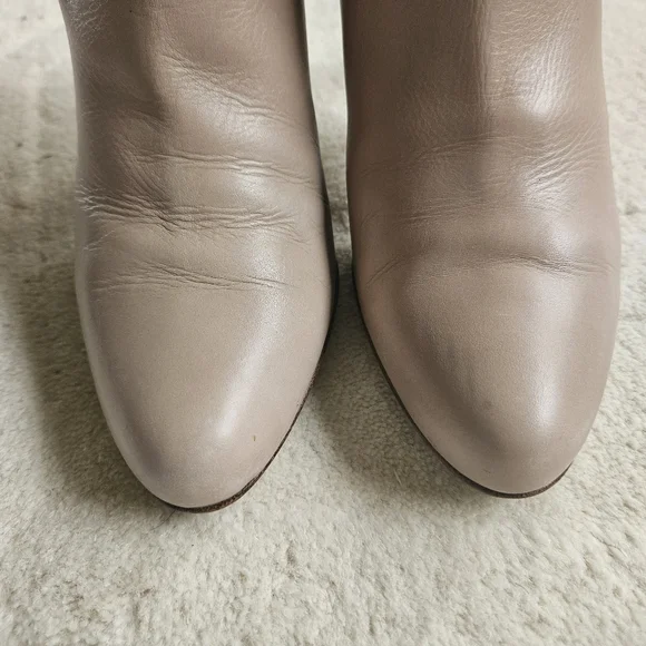 SOLD MIU MIU Heel Ankle Boots size 8 US / 39EUR Beige  Nude - Picture 5 of 16